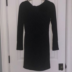 Black dress with silver sparkles (long sleeve)